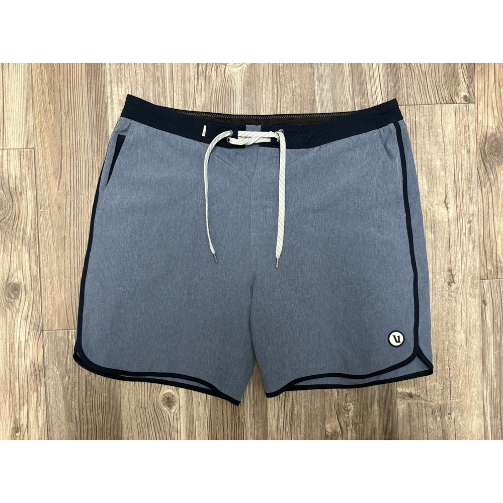 Vuori Cruise Boardshort Size 36" x 7" Heather Blue Unlined Relaxed Fit V314
